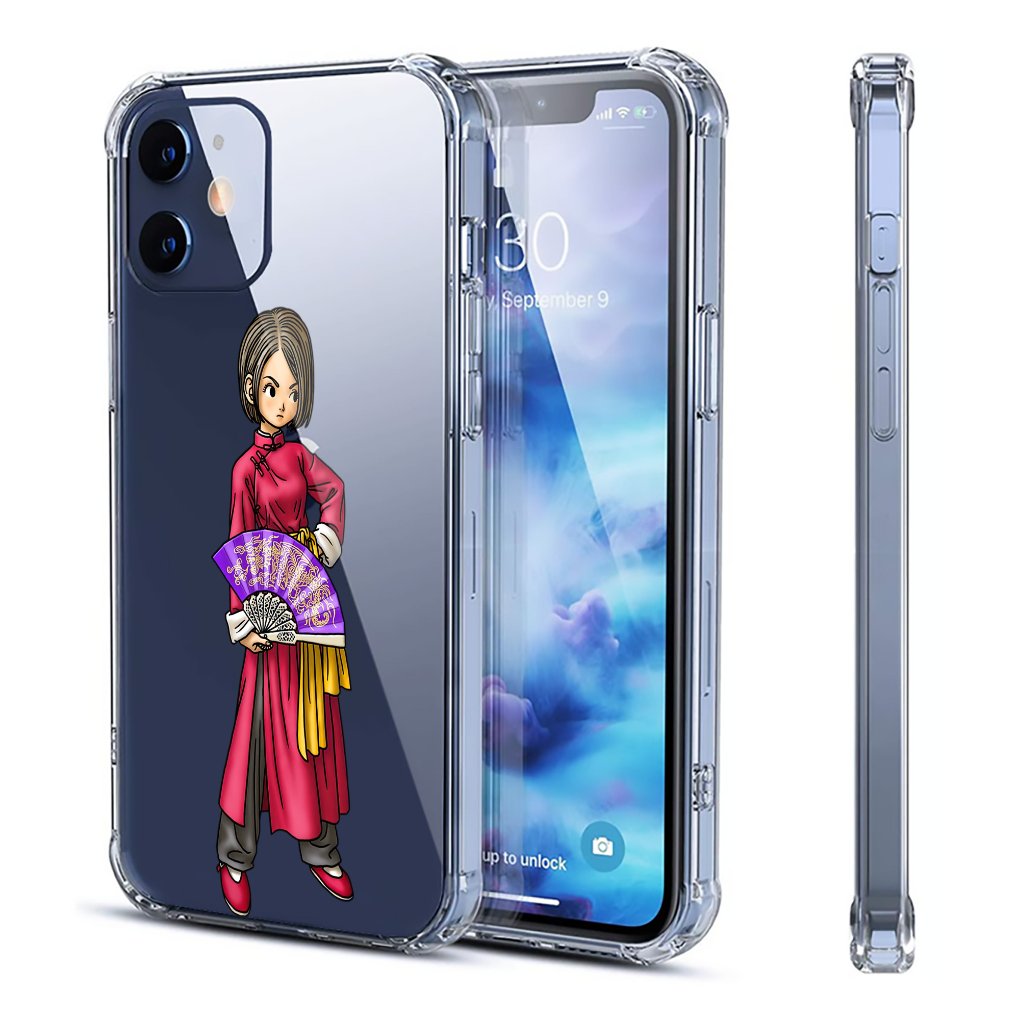 （画像用） ドラゴンクエスト Doragon Kuesuto Dragon Quest 【iPhone 12シリーズ対応】透明スマホケース（クリアソフトケース）